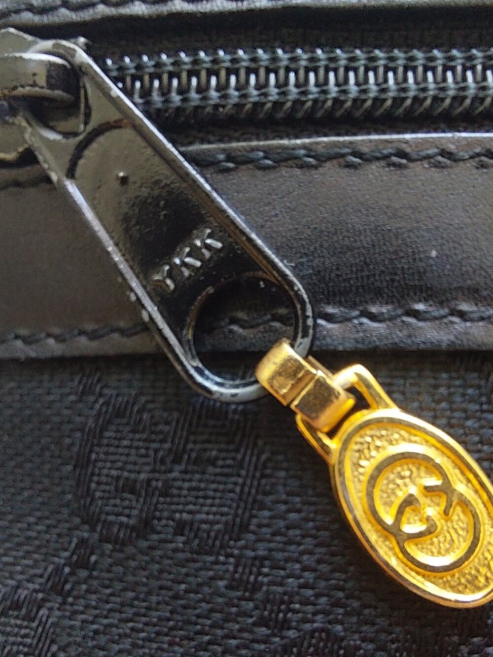 Vintage Gucci Black GG Jacquard Woven Textile Sherry Line Crossbody Bag PRISTINE - Picture 4 of 16